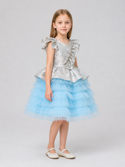 AL056 Princess Dress with Tulle Skirt for Performances side view