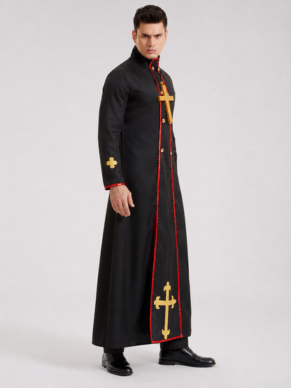 Halloween Clergy Costume, Black Robe
