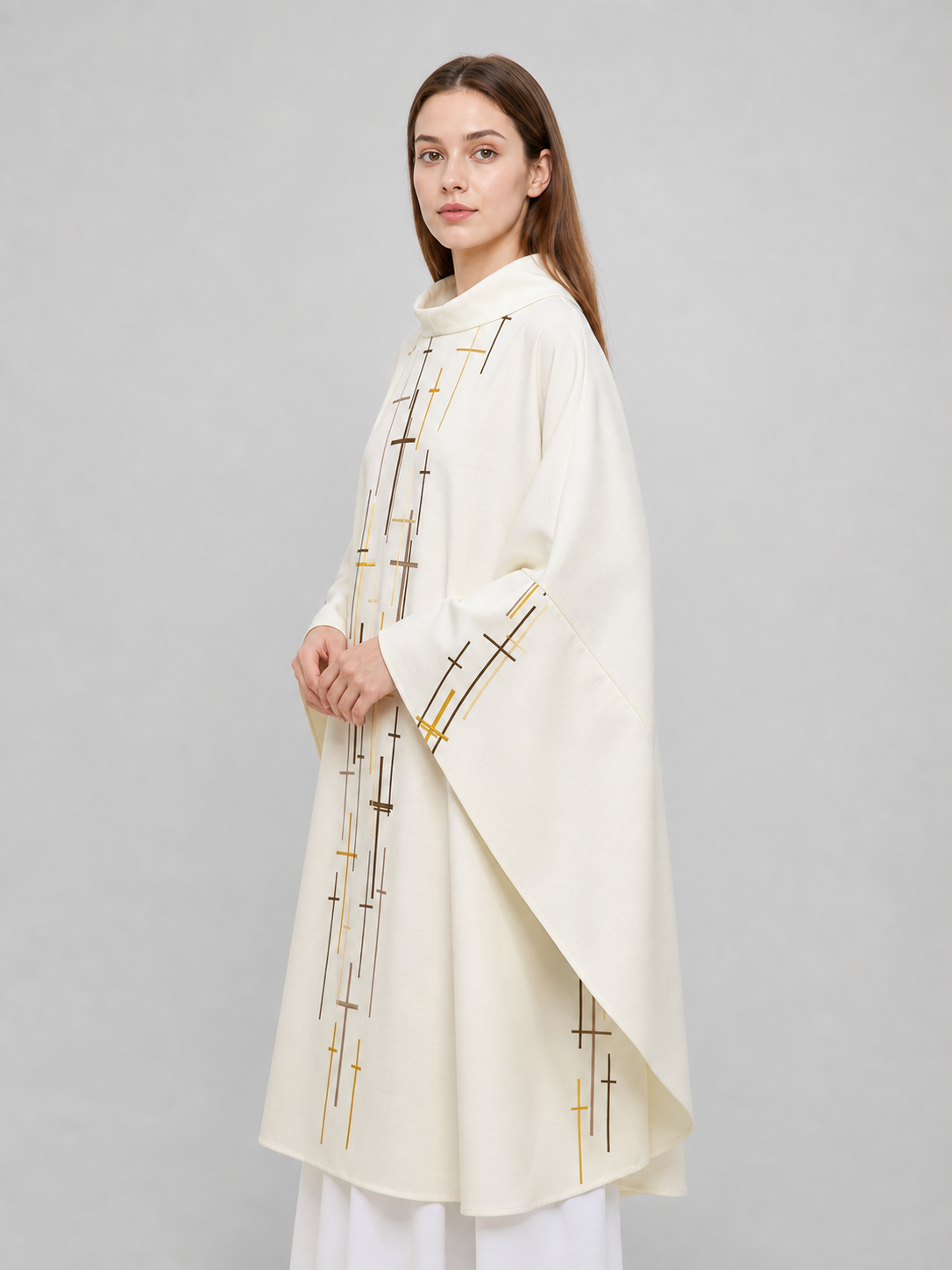 Ceremonial robe in a formal ecclesiastical style. The design features a loose
