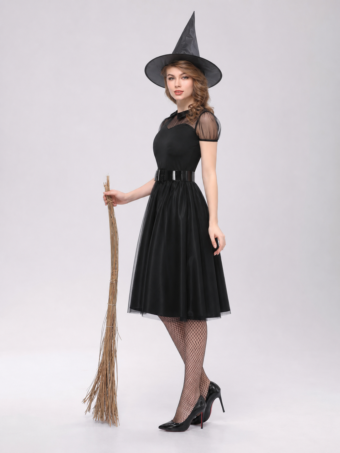 Carnival Cosplay Dress with Wide Belt