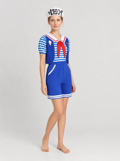 Stranger Things Cosplay Costume, Nautical Style side view