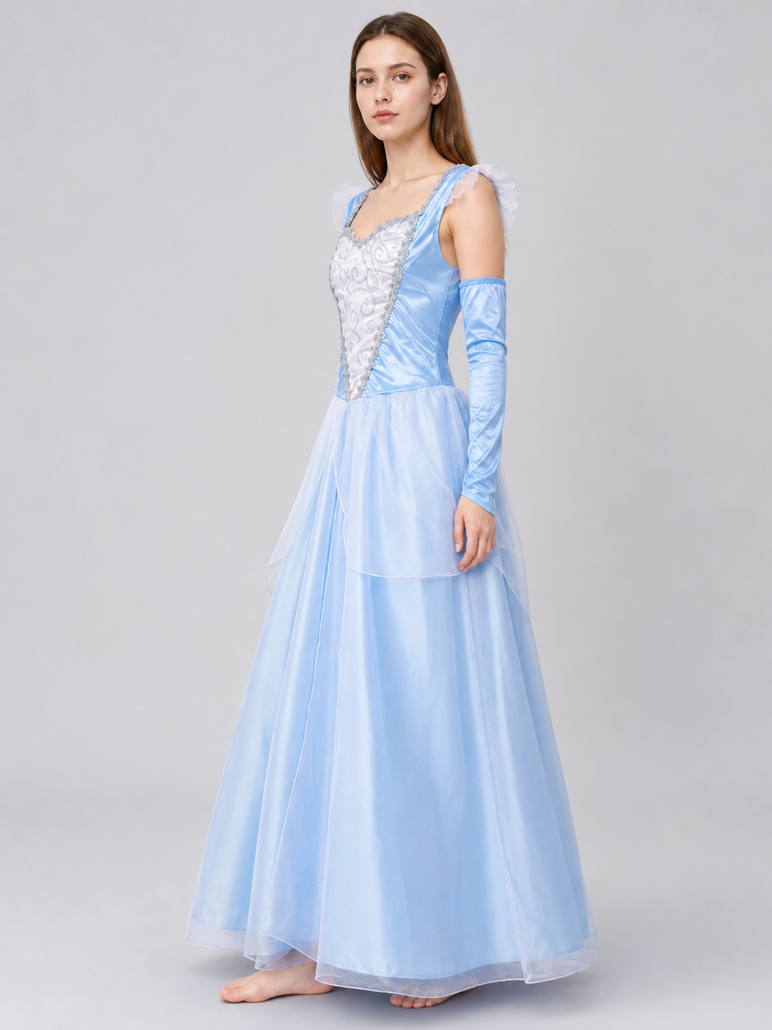 Blue princess-style costume dress for cosplay