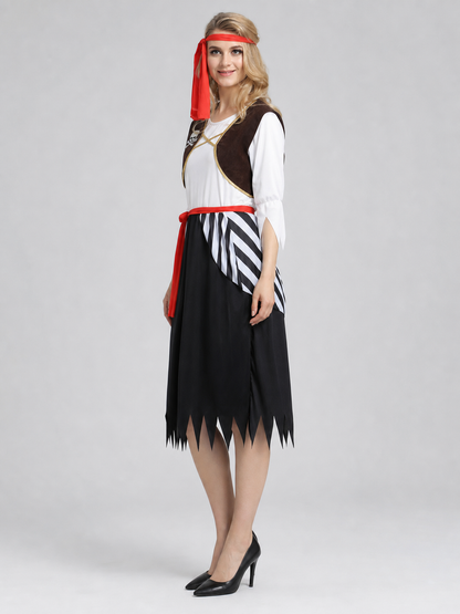 Pirate Costume with Headband and Belt