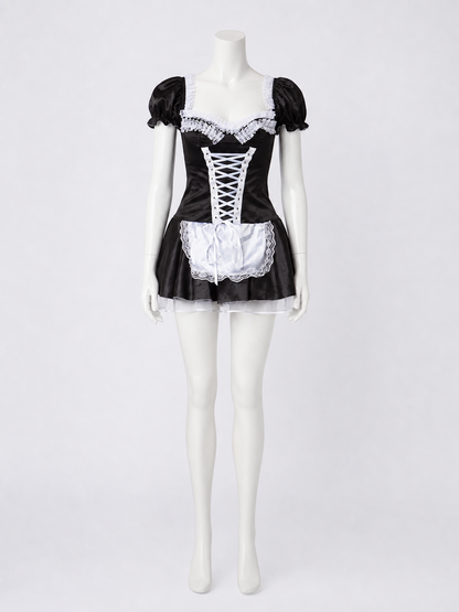 Black-and-White Cosplay Costume for Stage Performances