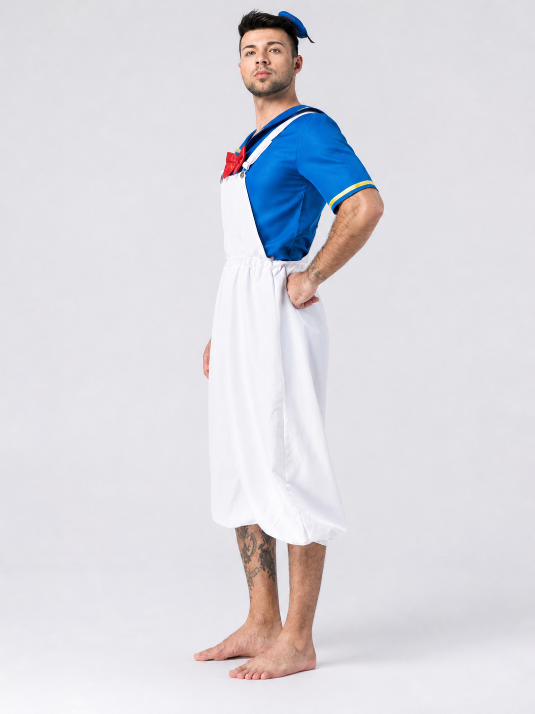 Carnival Cosplay Costume: Blue Uniform with Tie
