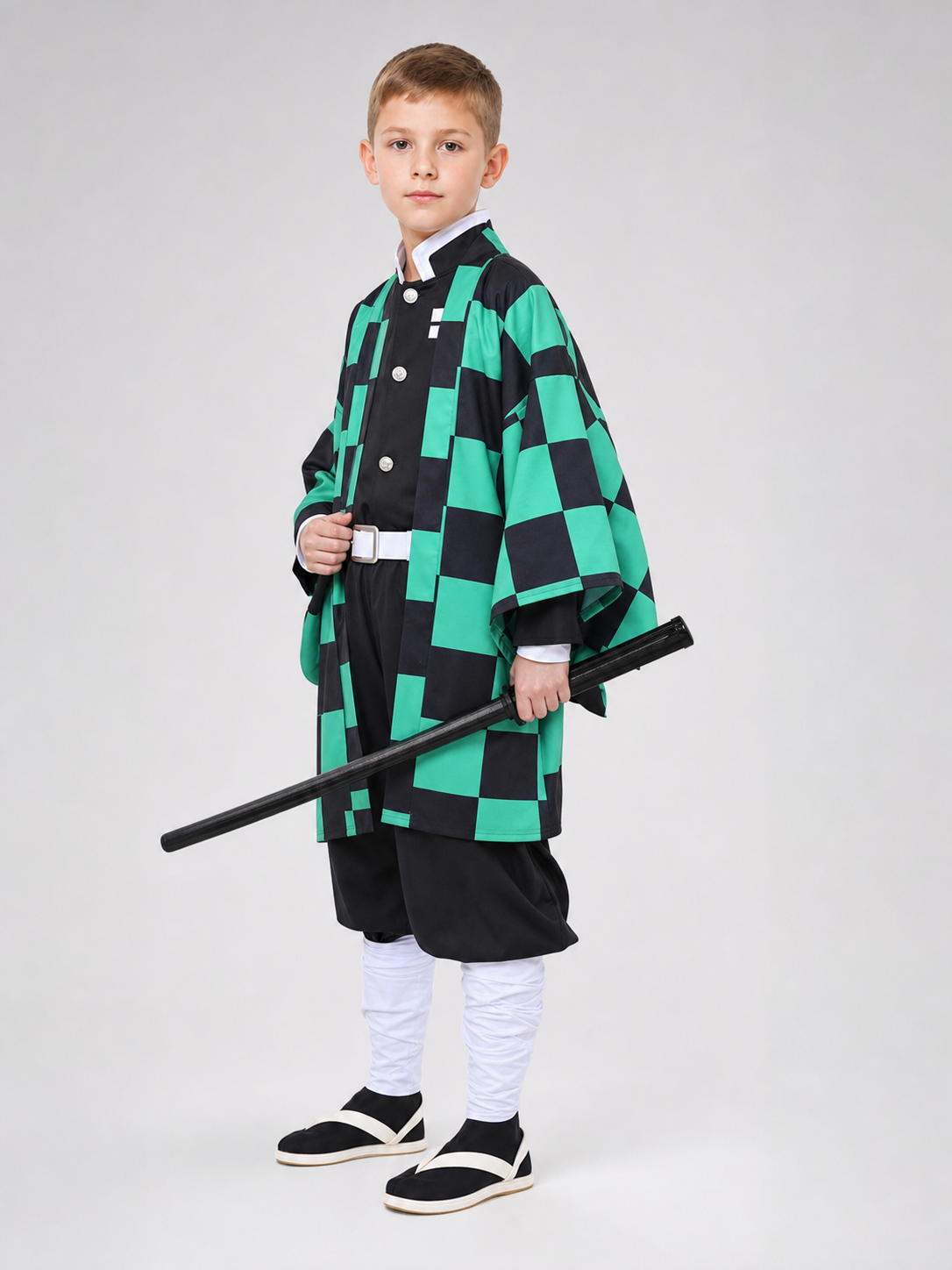 Tanjiro Cosplay Costume with Sword and Accessories