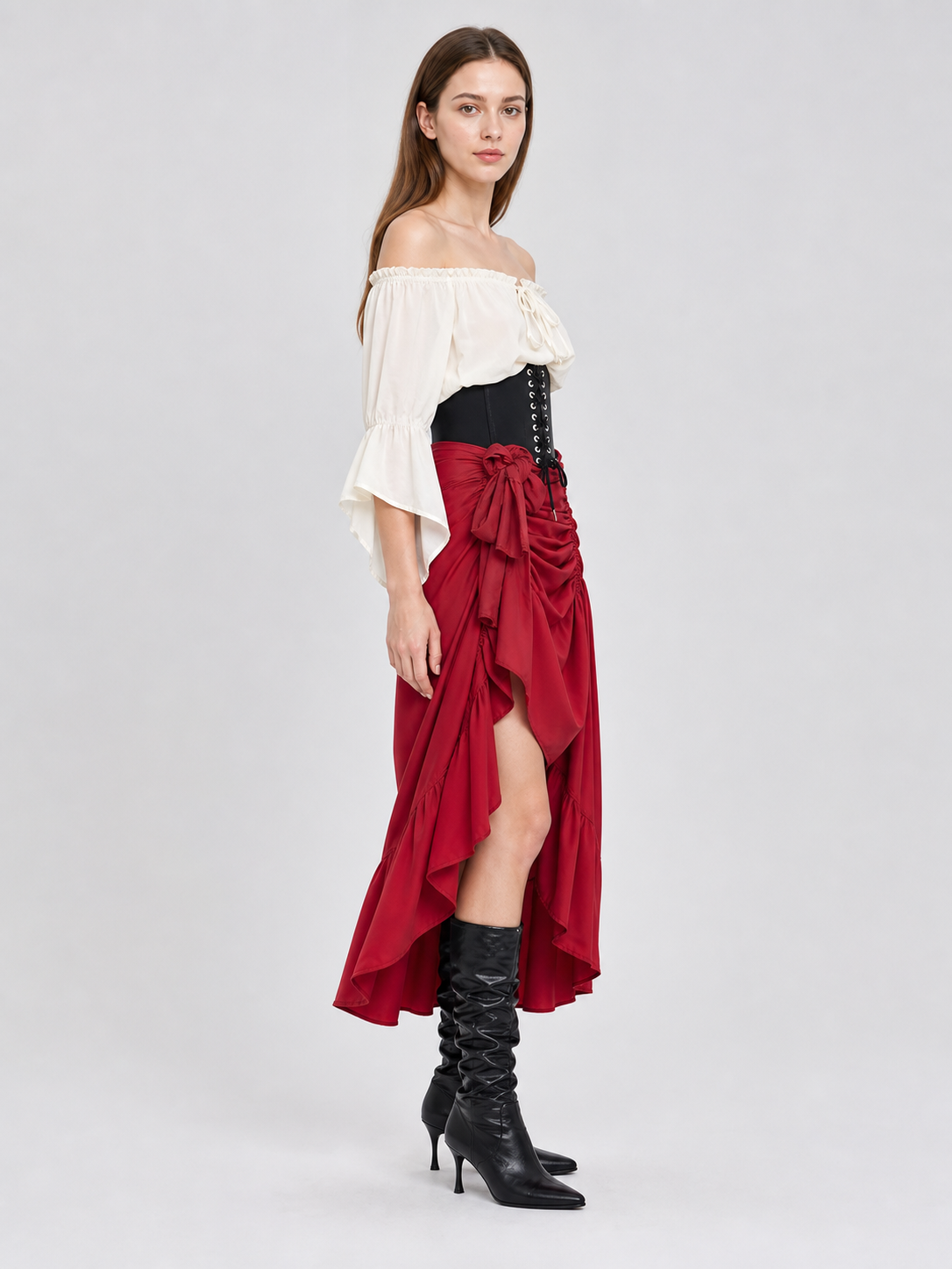 Pirate-style costume with corset