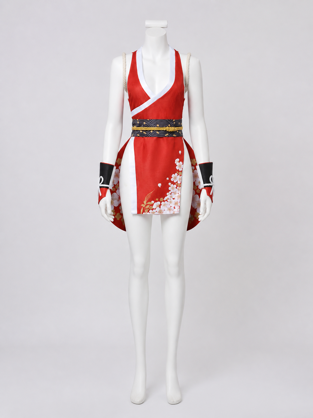 Mai Shiranui Cosplay Costume, Red-and-Black Set side view