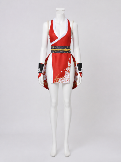 Mai Shiranui Cosplay Costume, Red-and-Black Set side view