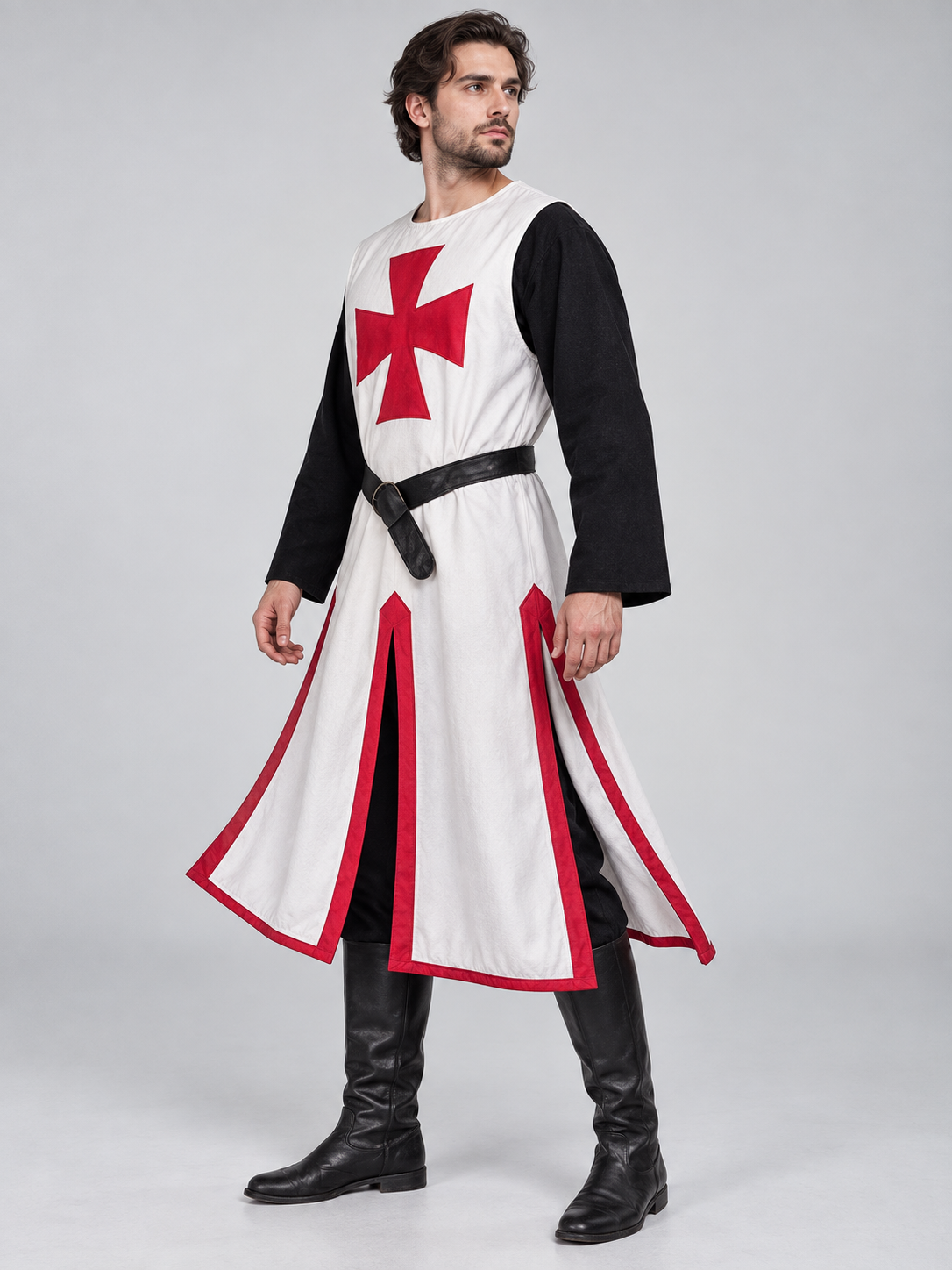 Medieval Cosplay Costume with Red Cross
