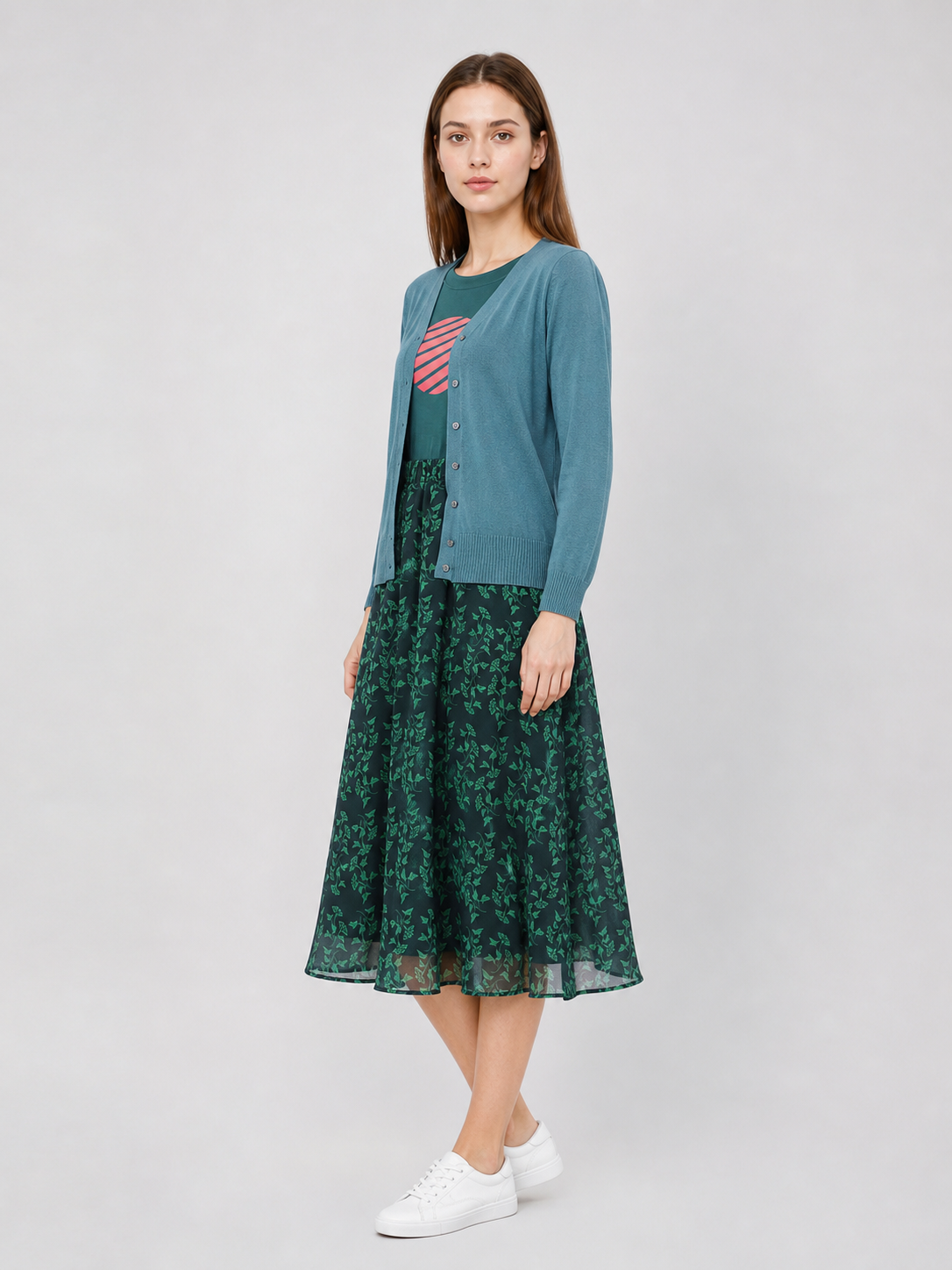 Natalie Cosplay Costume: Cardigan, Top, and Skirt