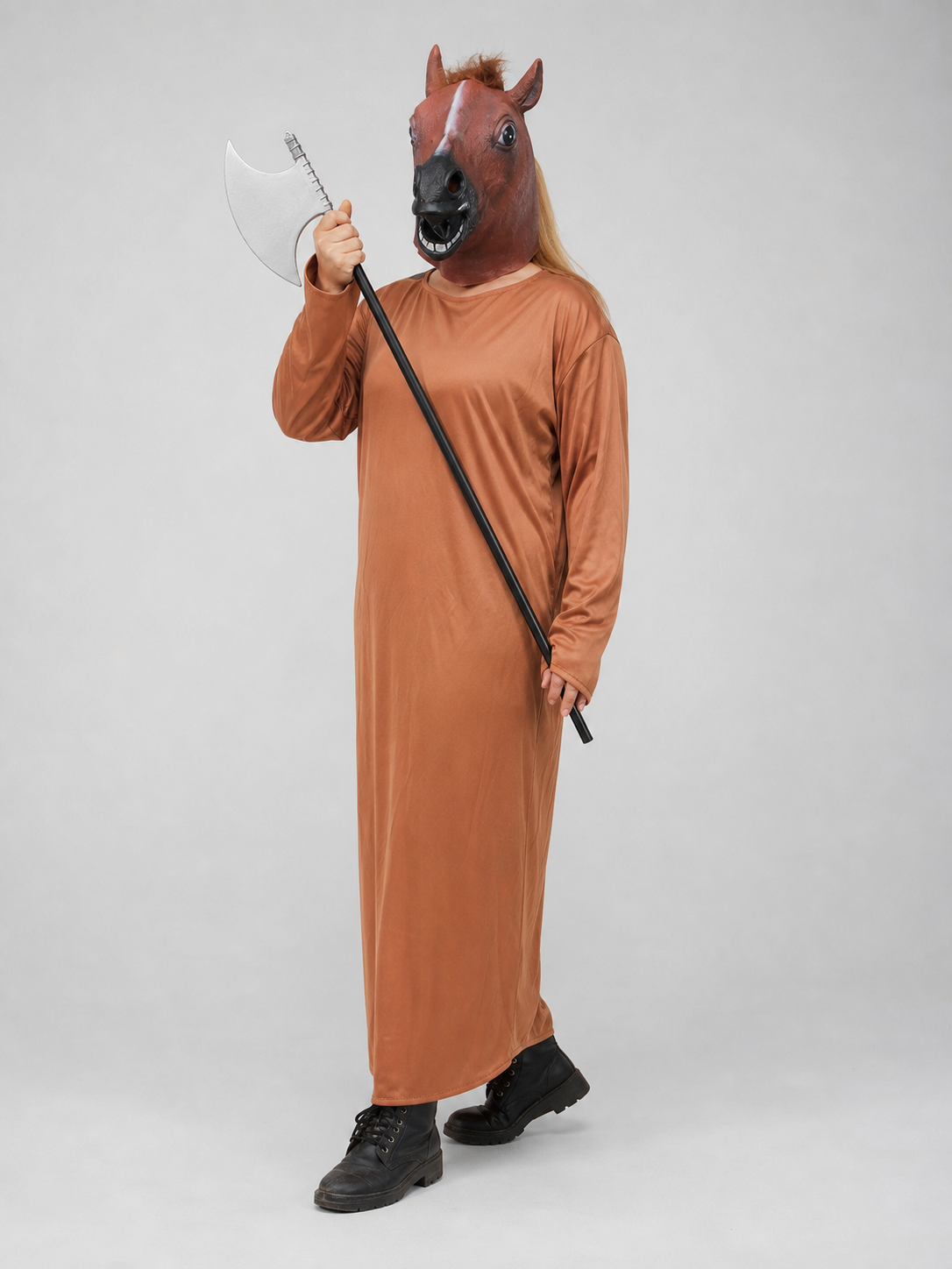 Carnival Costume with Horse Head Mask and Axe