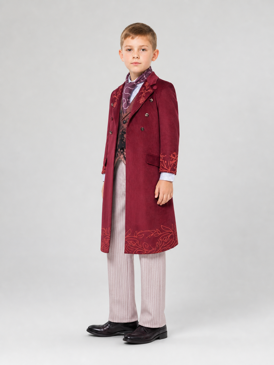 Willy Wonka Costume with Coat, Vest, Shirt, and Pants side view