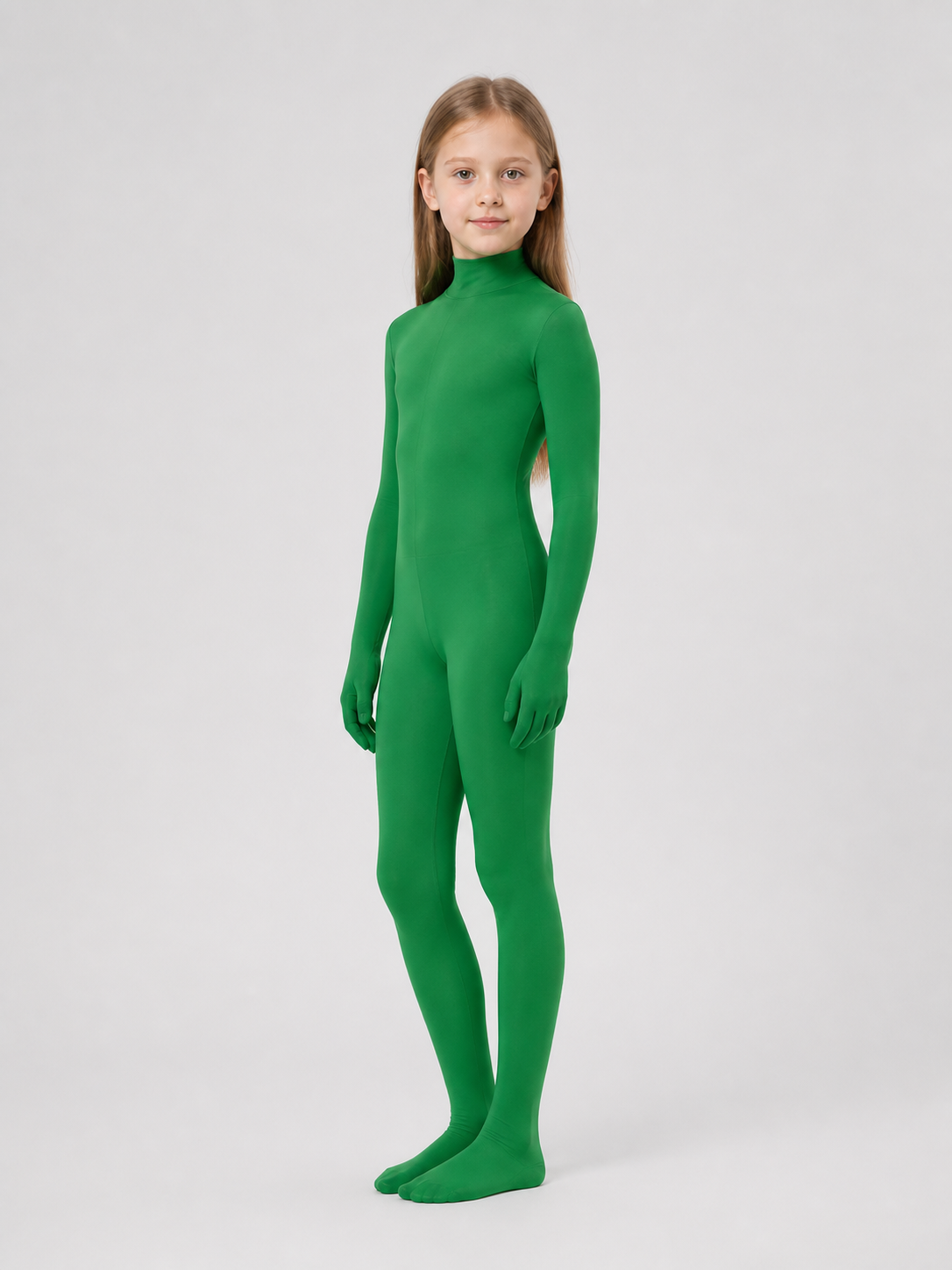 Green Invisibility Suit for Halloween, Form-Fitting side view