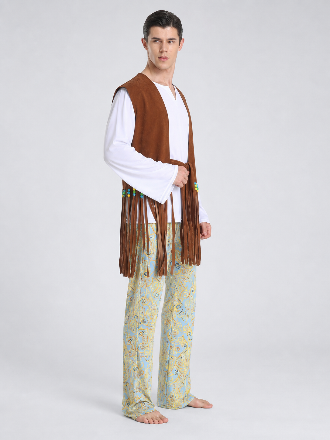 Fringed Carnival Vest with Colorful Beads