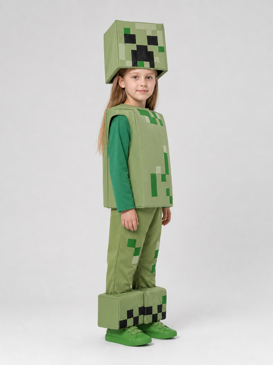 Minecraft Creeper Costume for Kids, Halloween Cosplay