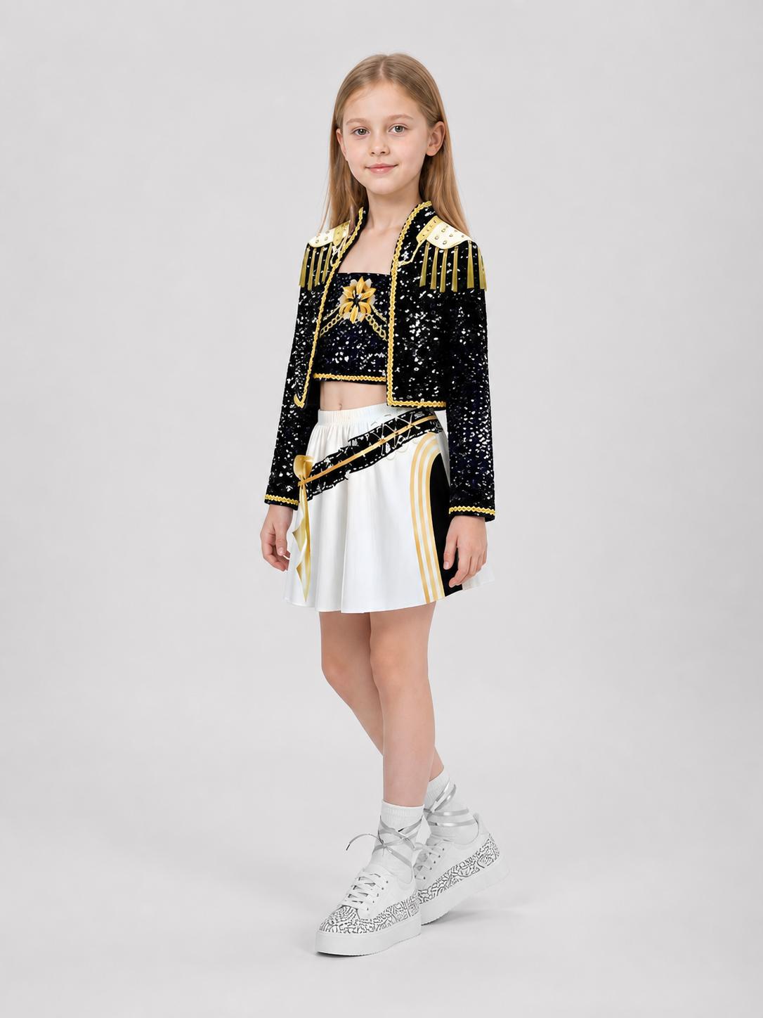 Children's Sequin Stage Costume Set side view