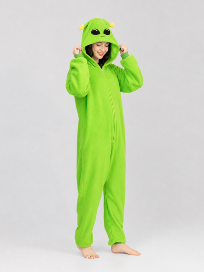 Alien Hooded Costume Jumpsuit