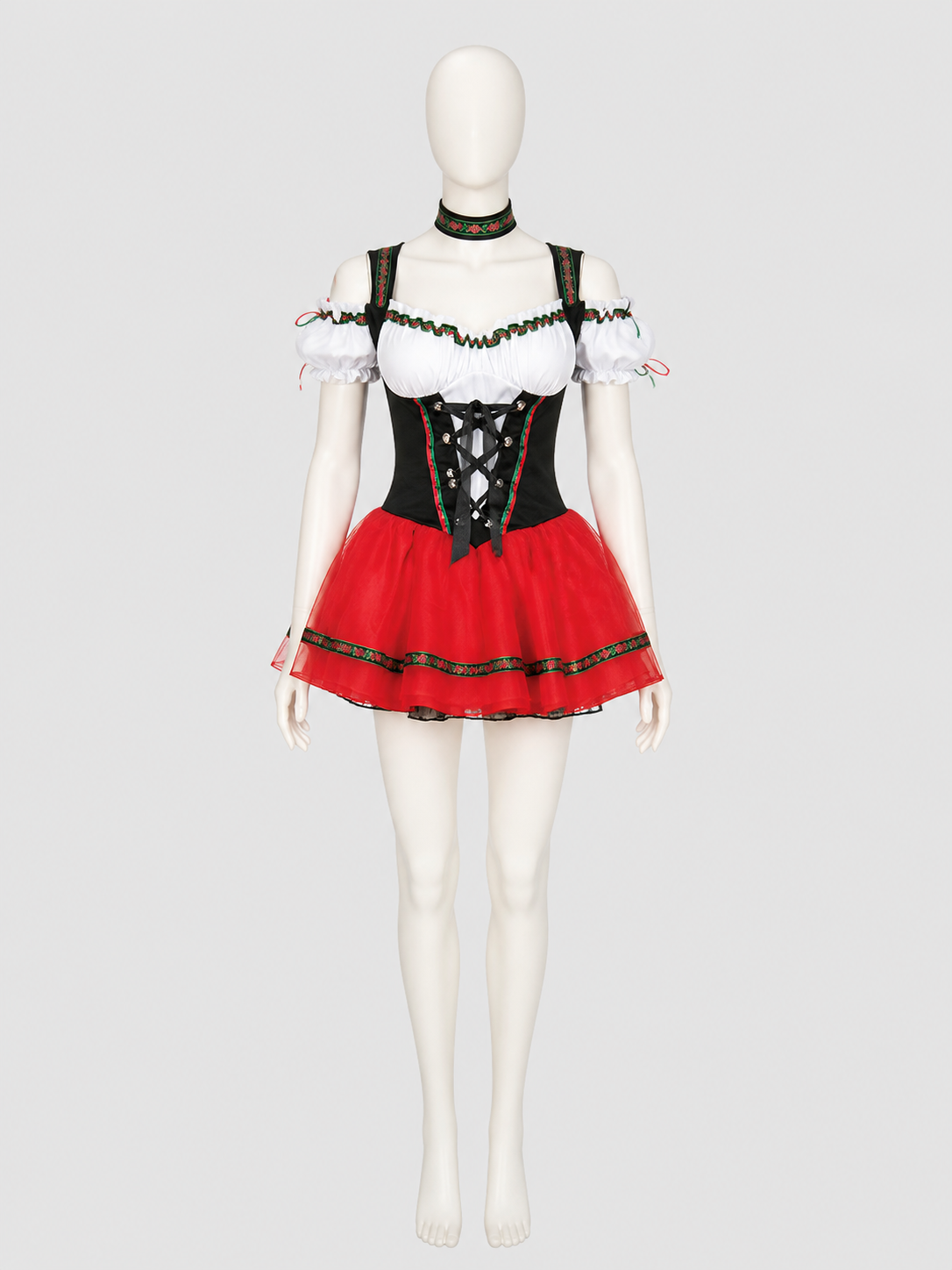 MDD Bavarian-Style Dress, Corset, Full Skirt side view