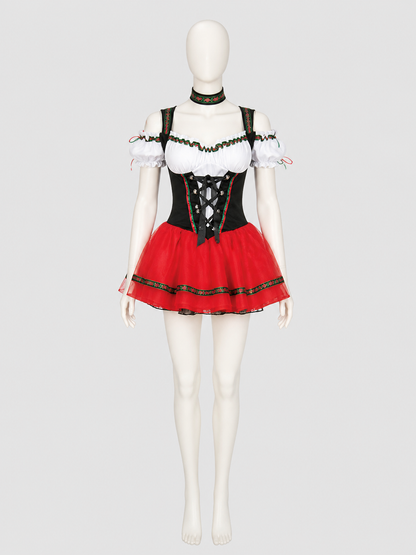 MDD Bavarian-Style Dress, Corset, Full Skirt side view