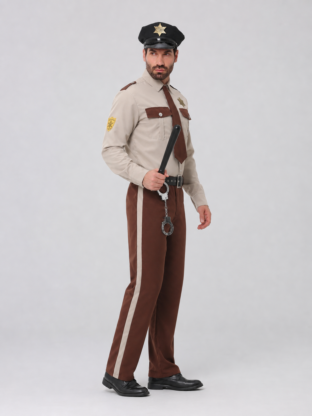 Sheriff Costume with Cap, Belt, and Accessories