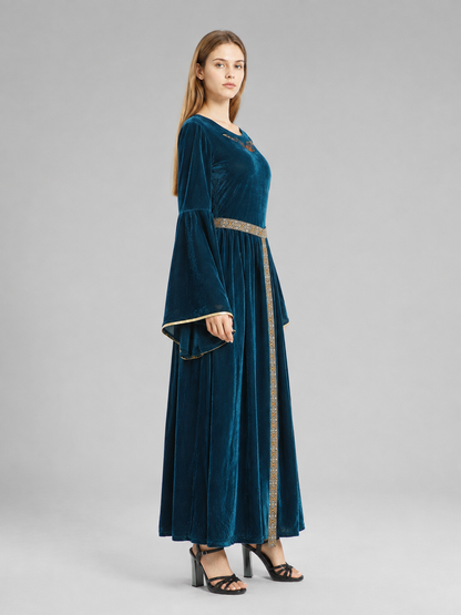 Medieval-Style Costume Dress with Belt side view