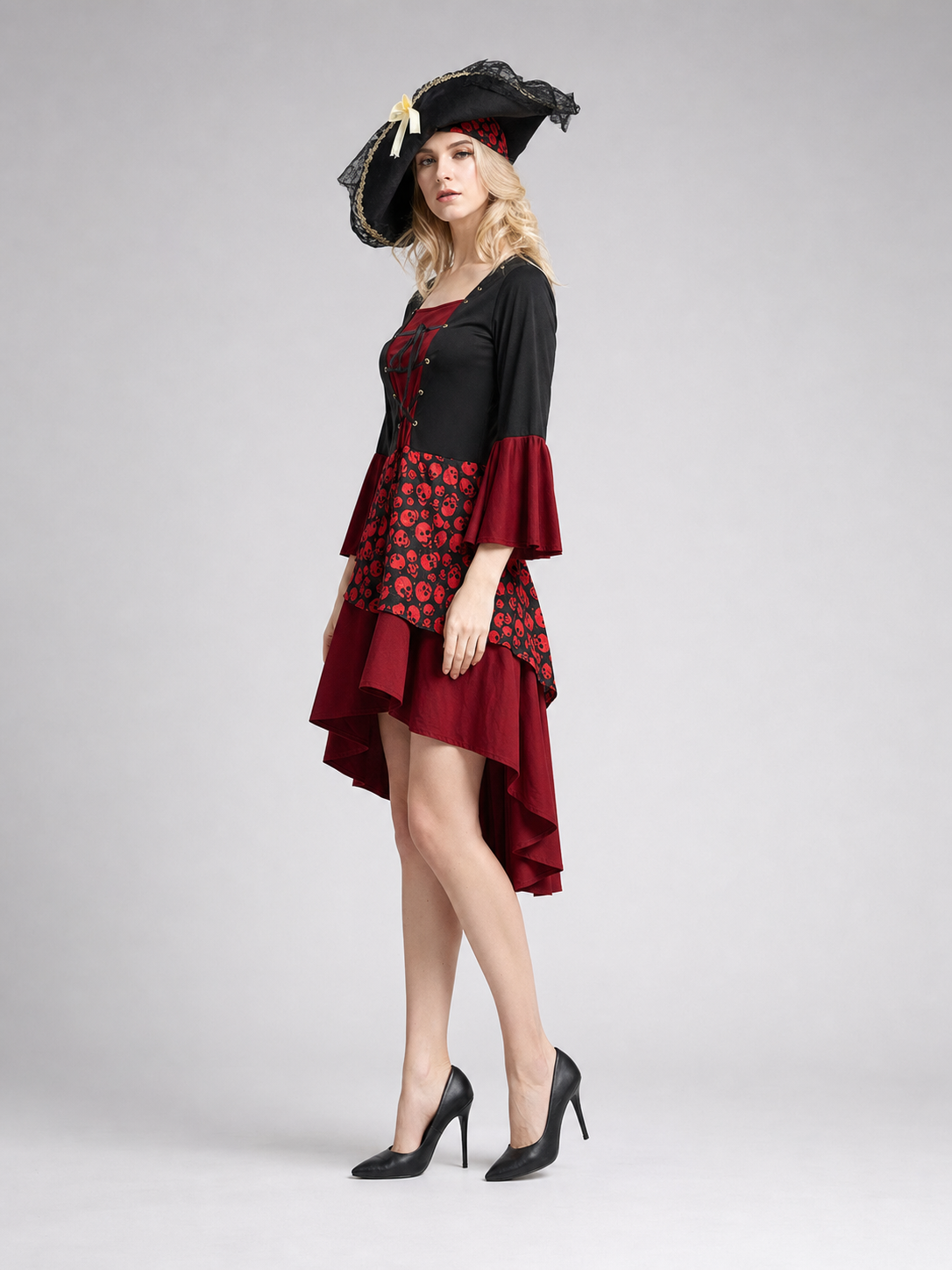 Halloween Pirate Costume with Hat and Dress