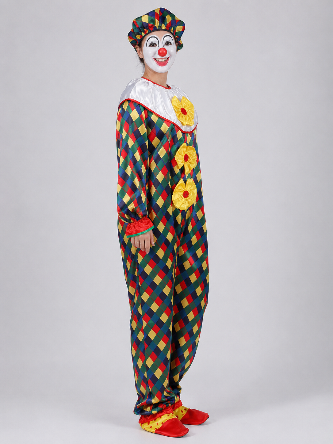 Clown Costume with Accessories and Hat