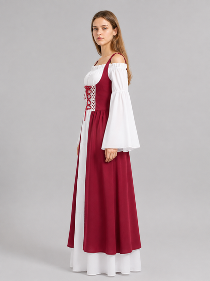 Medieval-Style Costume Dress with Corset side view