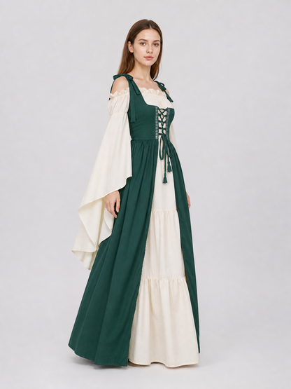 Layered Renaissance-Style Costume Dress