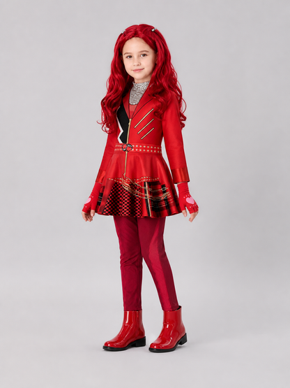Red from Descendants 5 Cosplay Costume Dress side view