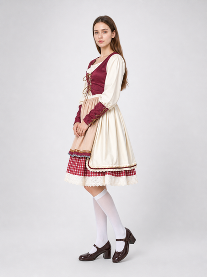 European-Style Costume Dress with Sleeves