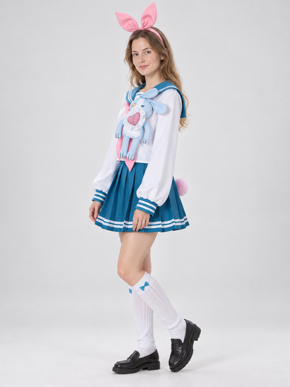 Sailor-Style Cosplay Costume with Bunny Ears