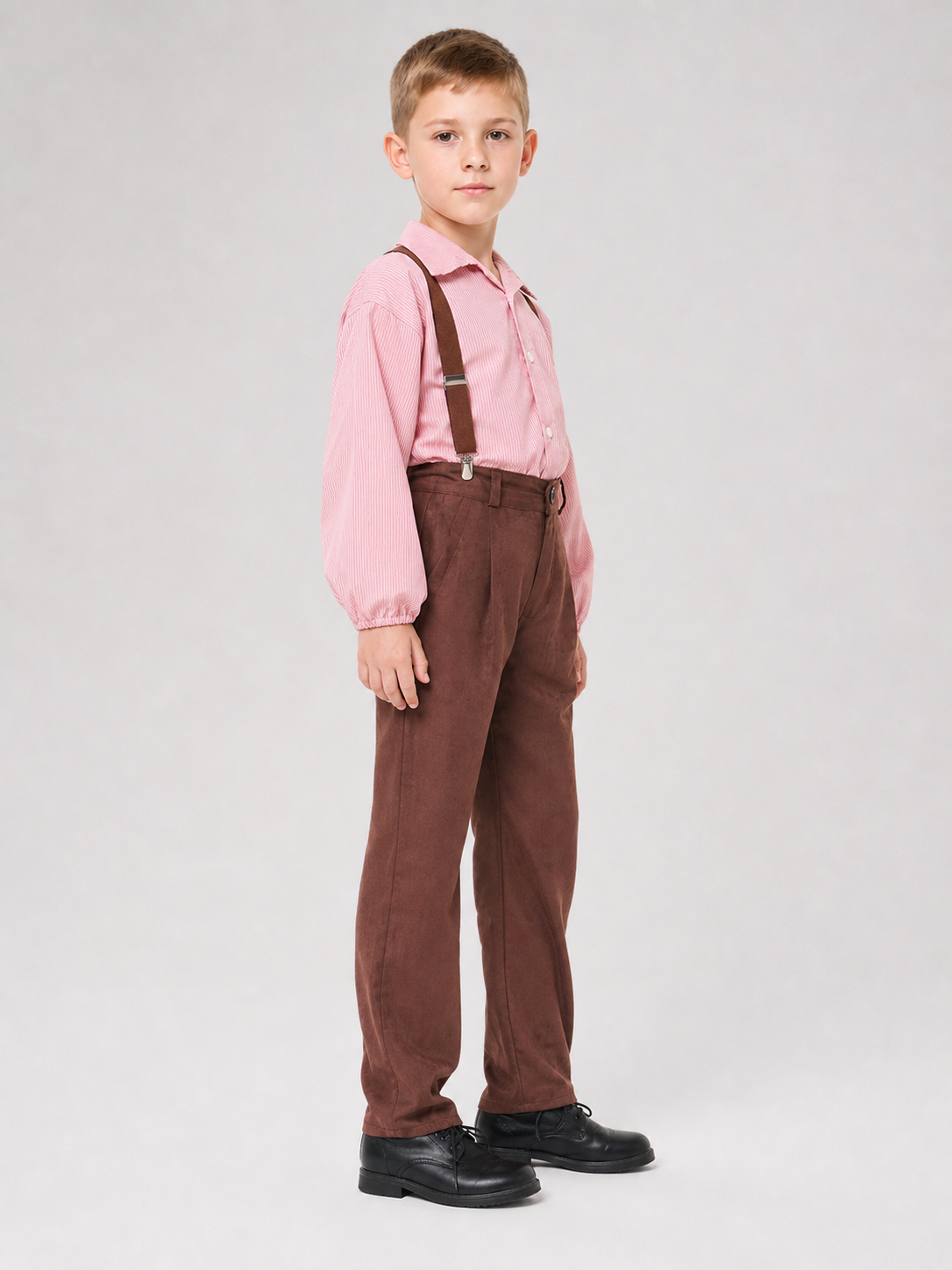 Retro-Style Shirt, Pants, and Suspenders Set