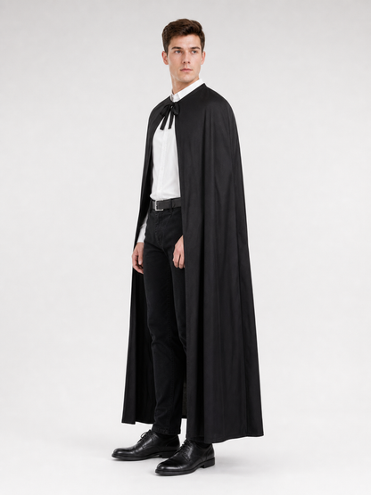 Black Long Cape Cloak for Halloween and the Stage