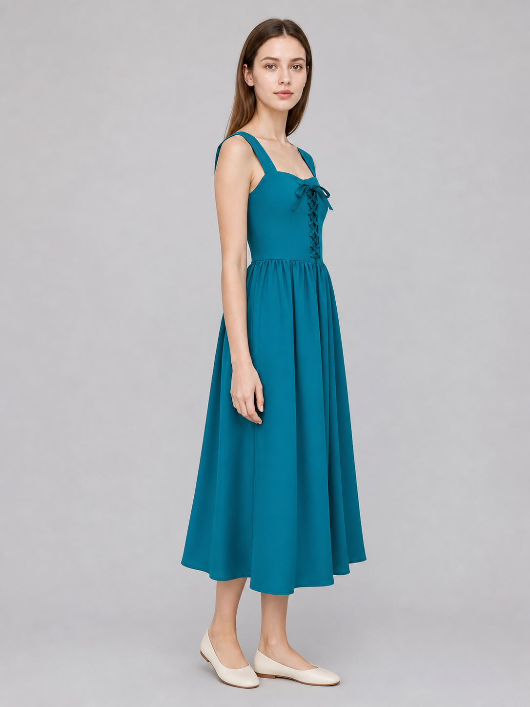 Medieval Strappy Lace-Up Dress