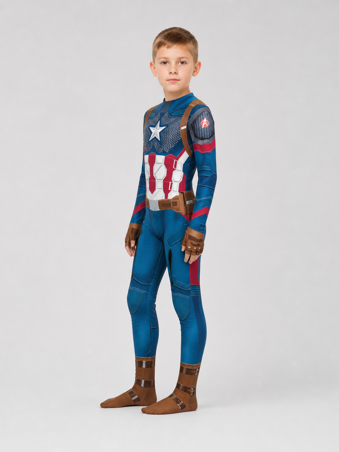 Printed Superhero Cosplay Jumpsuit Costume