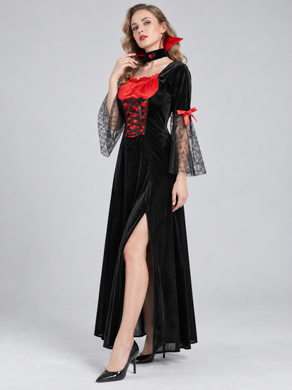 Carnival Costume: Black Dress with Red Accents