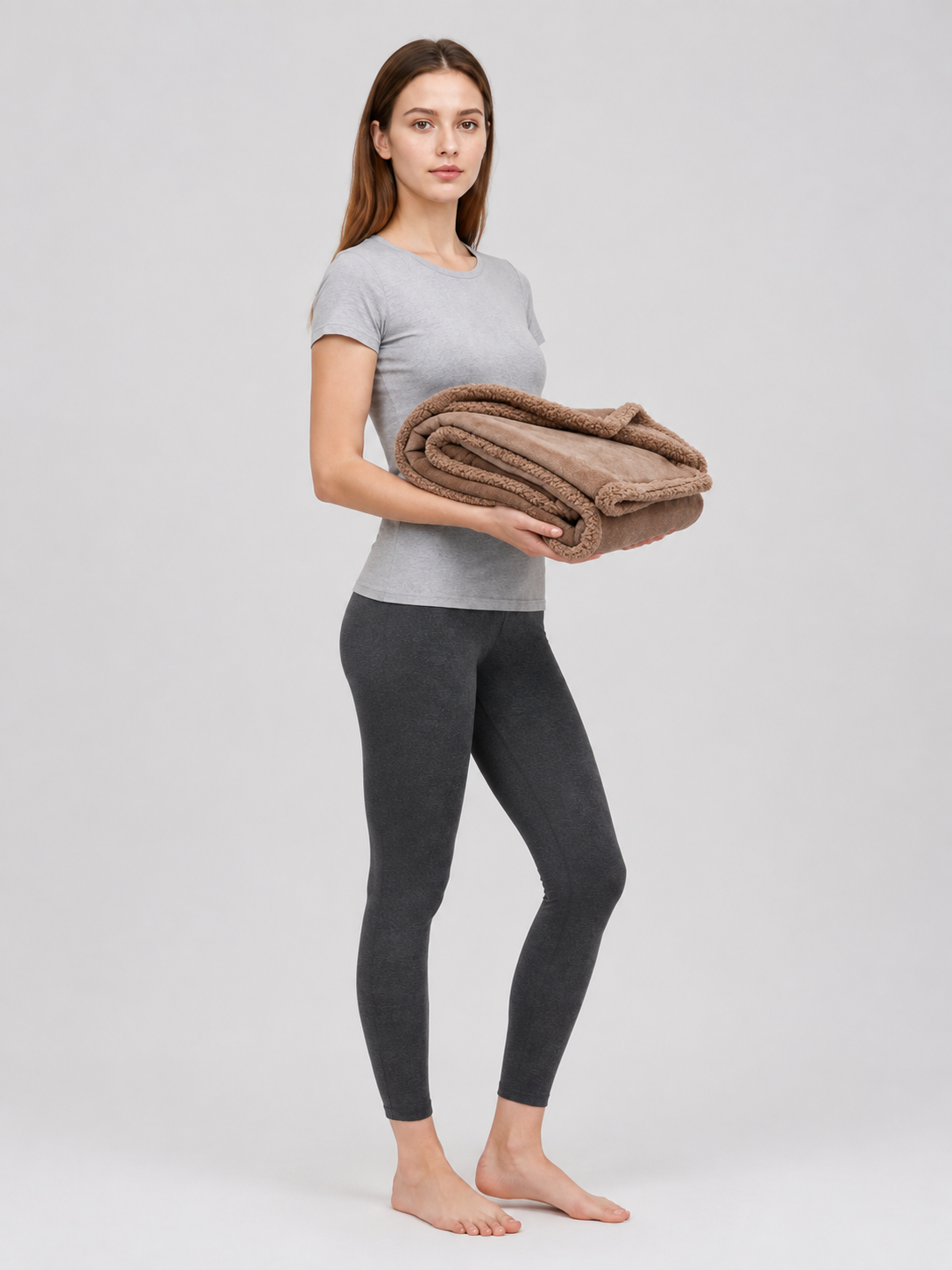 Water-Resistant Pet Blanket, Brown side view