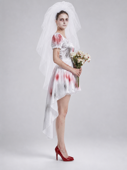 Stage Costume: White Dress with Blood Effect