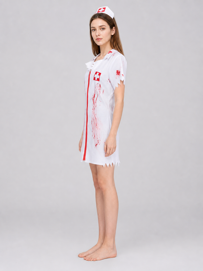 Halloween Costume with Bloody Details and Mask