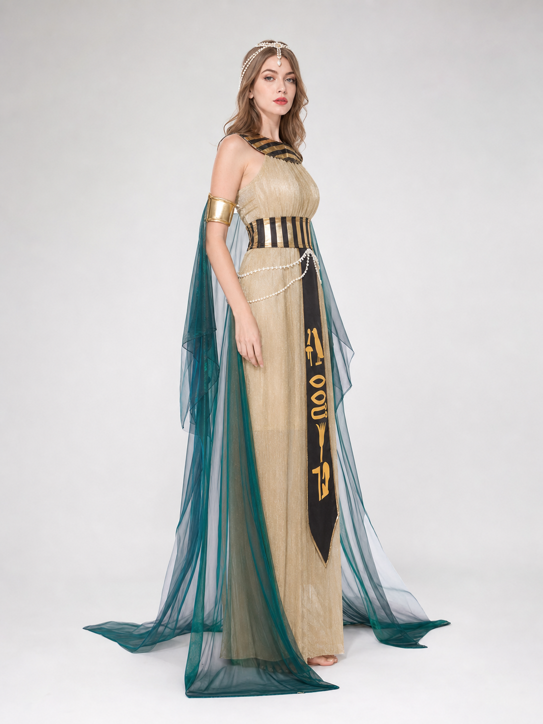 Egyptian-Style Carnival Dress with Draping