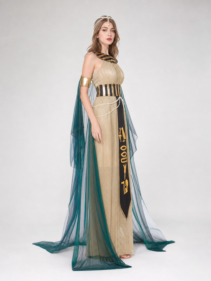 Egyptian-Style Carnival Dress with Draping
