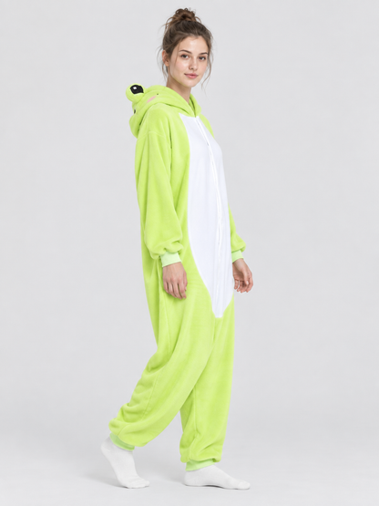 Kigurumi Pajama with Oversized Hood and White Insert