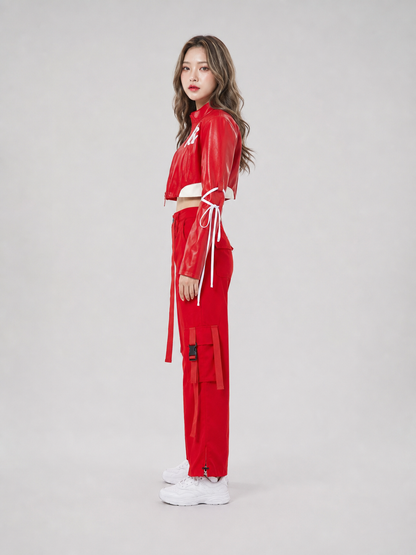 Stage Set: Red Jacket and Pants