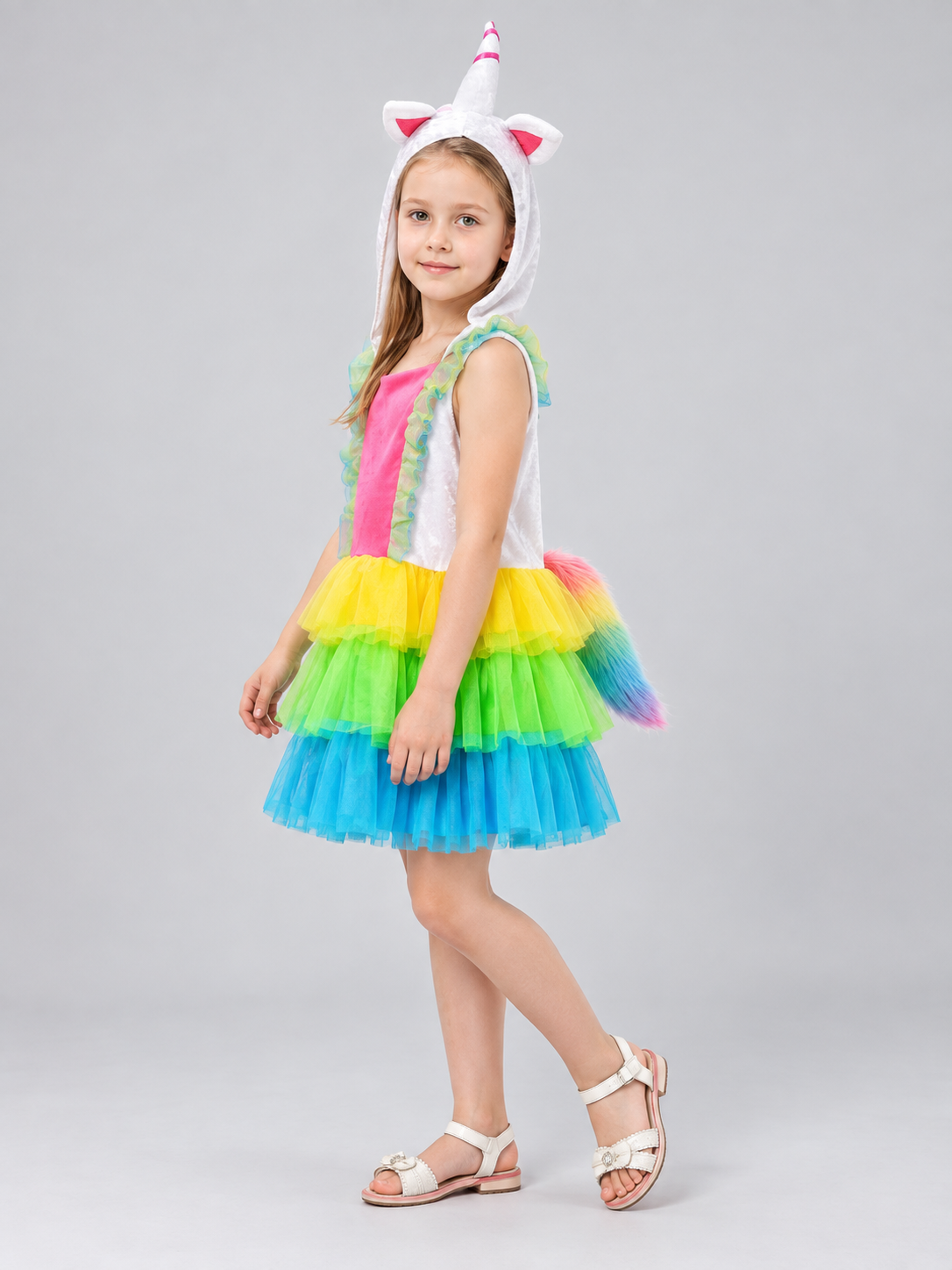 Kids' Unicorn Costume: Dress with Tail