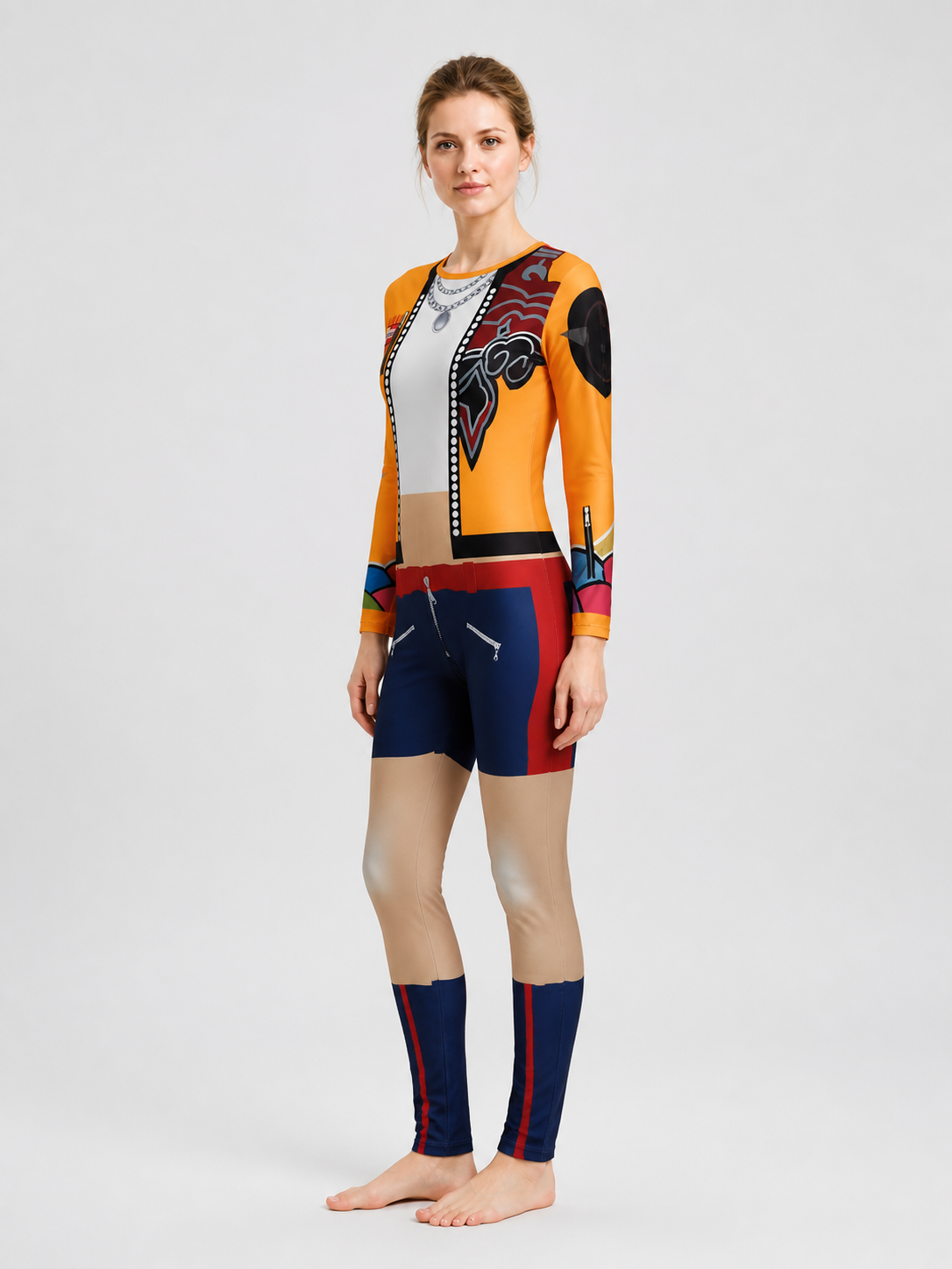 Lumi Cosplay Jumpsuit, K-POP, 3D Digital Print side view