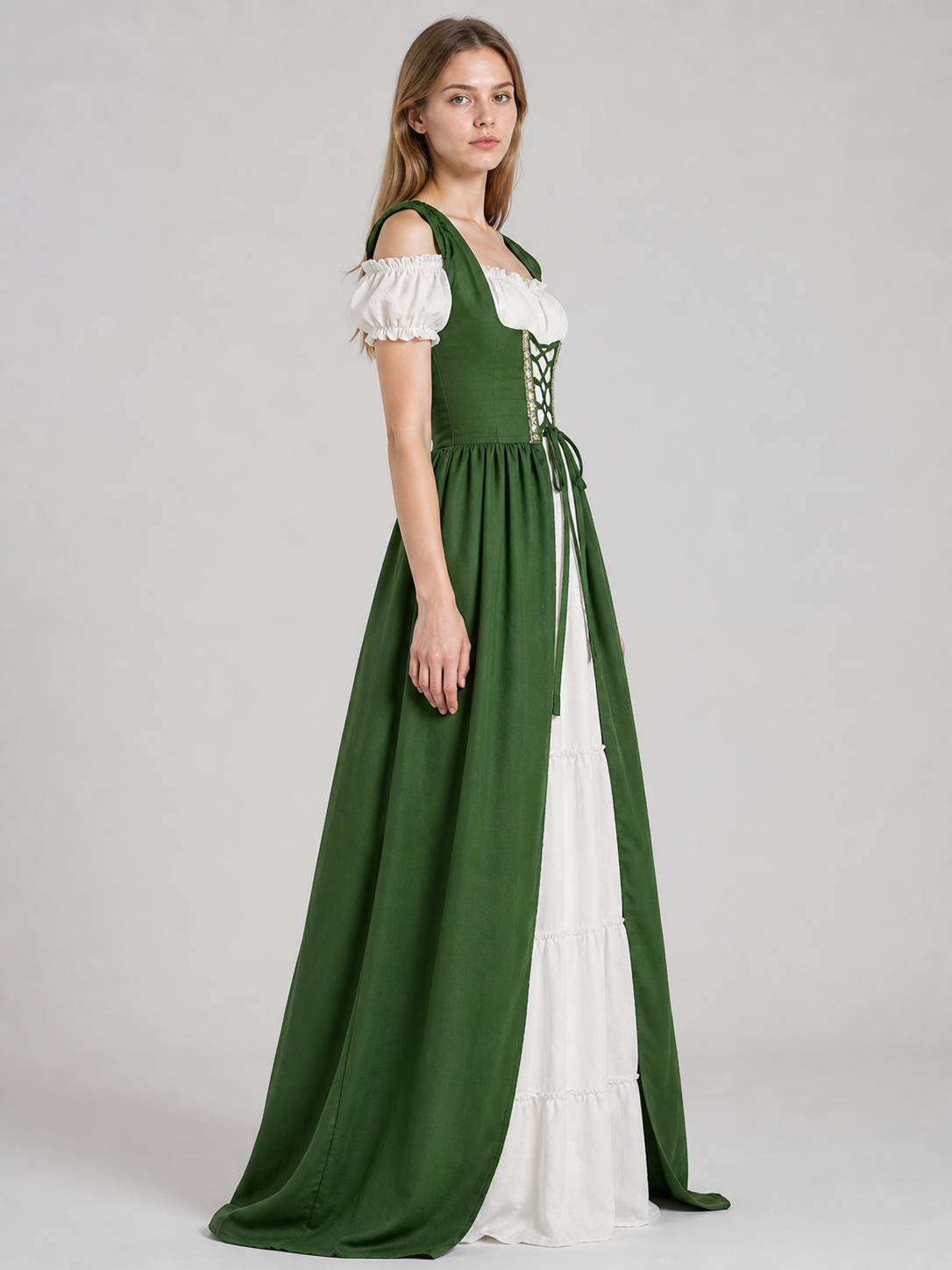 Medieval Dress with Corset Lacing side view