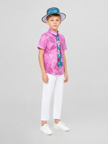 Nick Cosplay Costume: Shirt, Pants, Tie, Hat side view