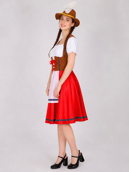 Oktoberfest Costume in Ethnic Style with Hat